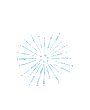 右側に咲く花火のイラスト