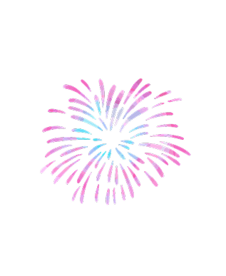 右上の花火のイラスト