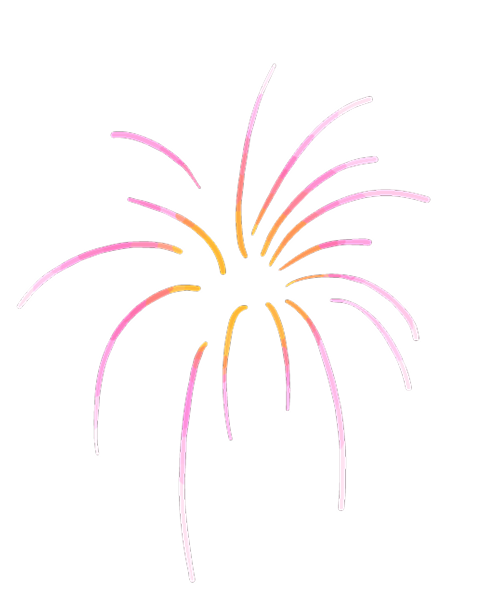 左下に輝く花火のイラスト