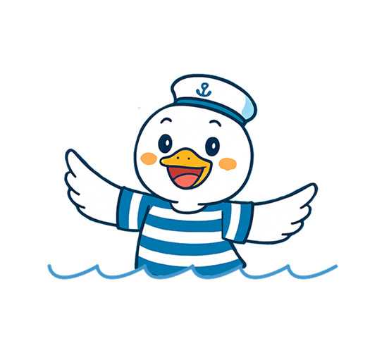 案内をするマスコットキャラクター